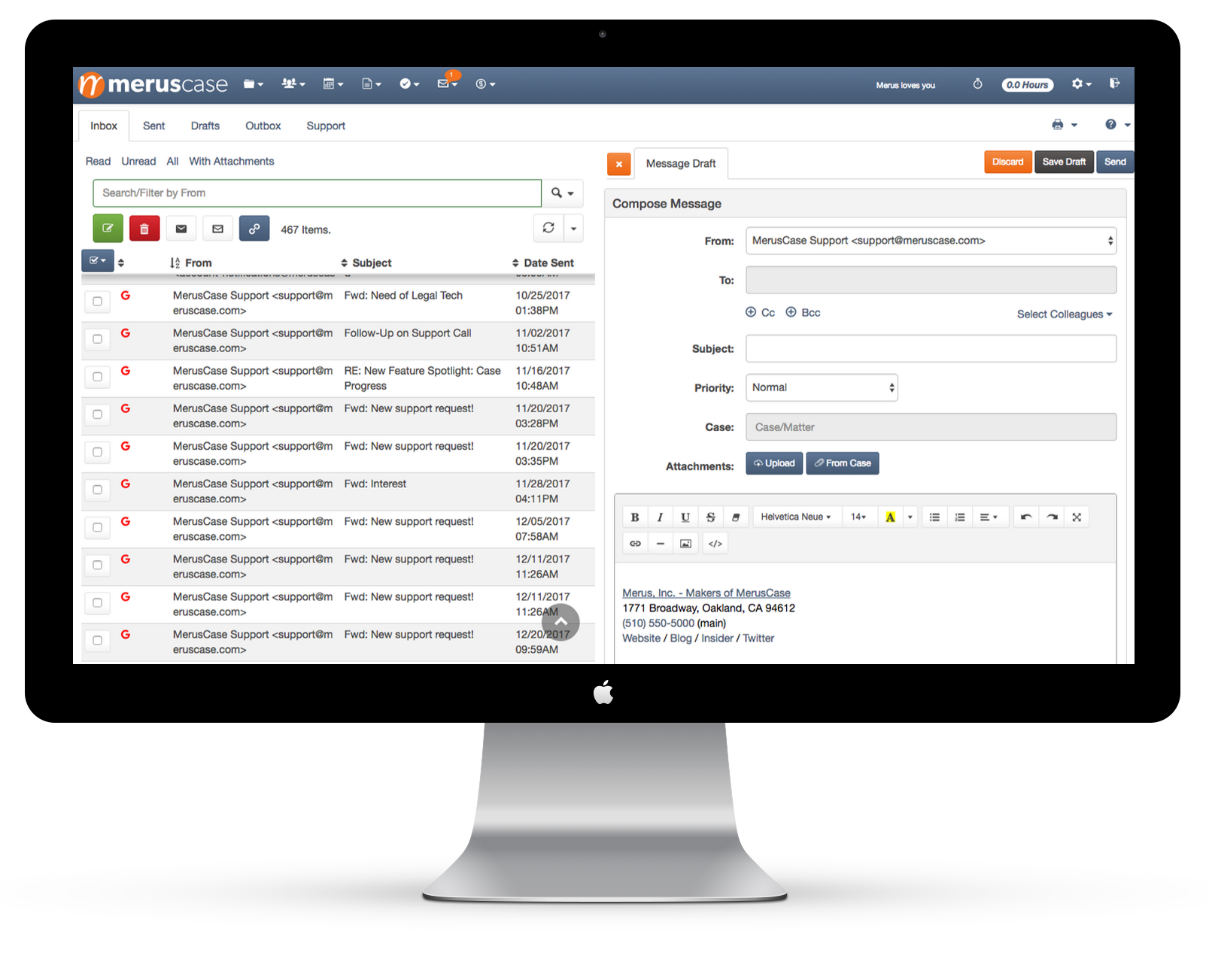 Store Forever in your Cases <br/>& Track Time with a Single Action